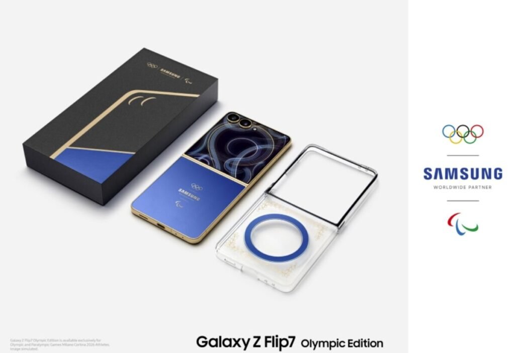 Galaxy Z Flip7 Olympic Edition: Samsung regala lo smartphone esclusivo ai 3800 atleti di Milano-Cortina 2026