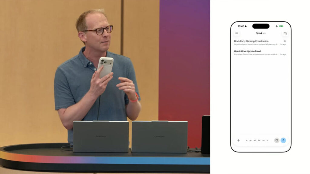 Un dirigente Google usa un iPhone per presentare Gemini Spark a Google I/O: la spiegazione ufficiale