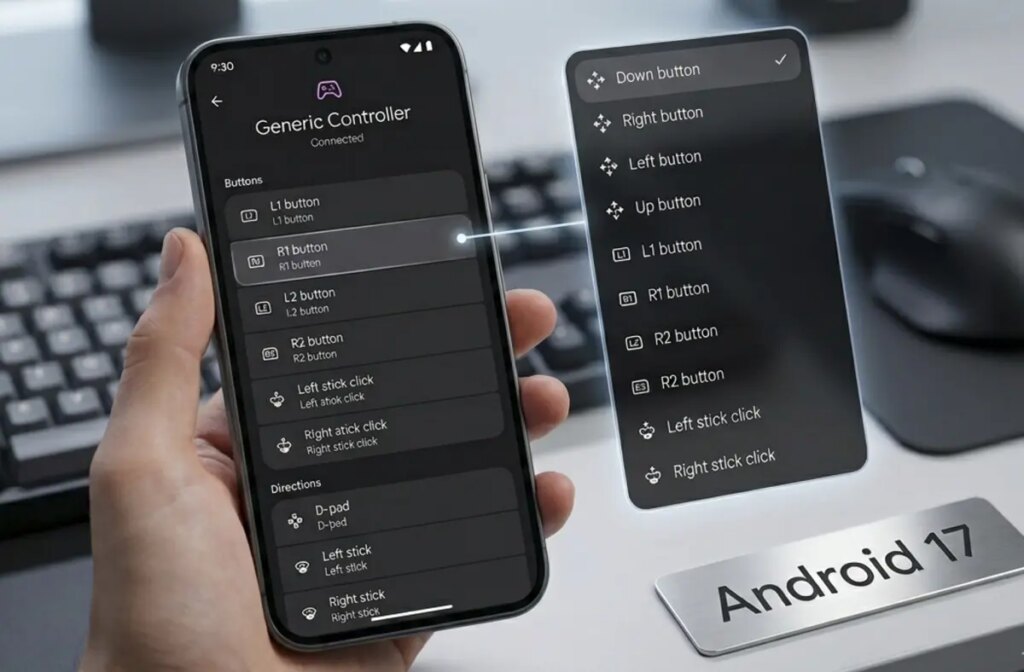 Android 17 rivoluziona il gaming: finalmente il rimapping nativo dei controller
