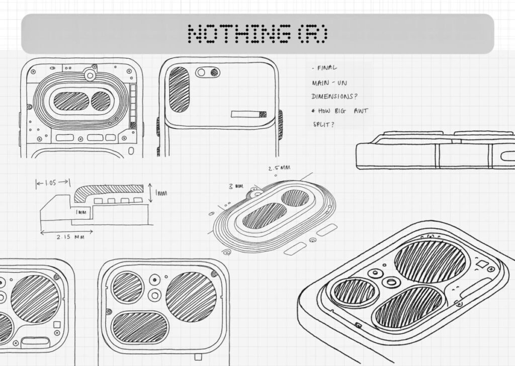 Nothing Phone (4b): data ufficiale il 7 luglio, nuovo sketch rivela il design della fotocamera