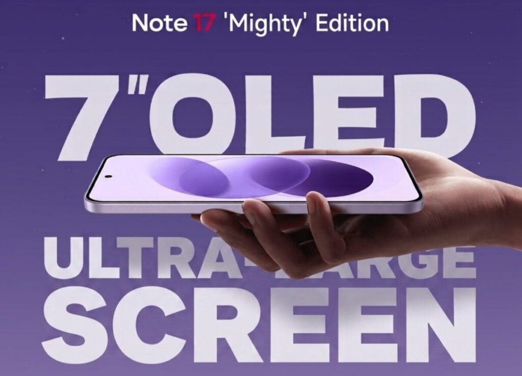 Redmi Note 17: display OLED da 7 pollici e batteria da 8000 mAh per il re dell’intrattenimento