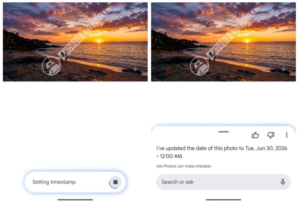 Google Foto, in arrivo l’IA per modificare data e posizione degli scatti a voce