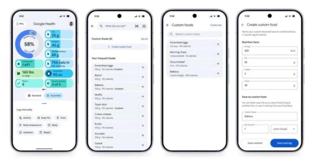 Google Health si aggiorna alla versione 5.04: più controllo sull’alimentazione e diversi bug corretti