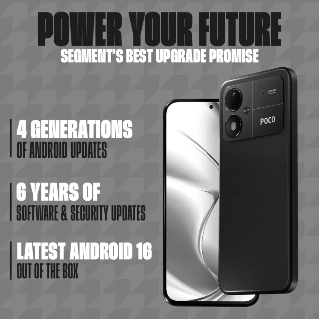 POCO M8 Power: batteria da 8.000 mAh e supporto software da top di gamma con 4 major update e 6 anni di sicurezza