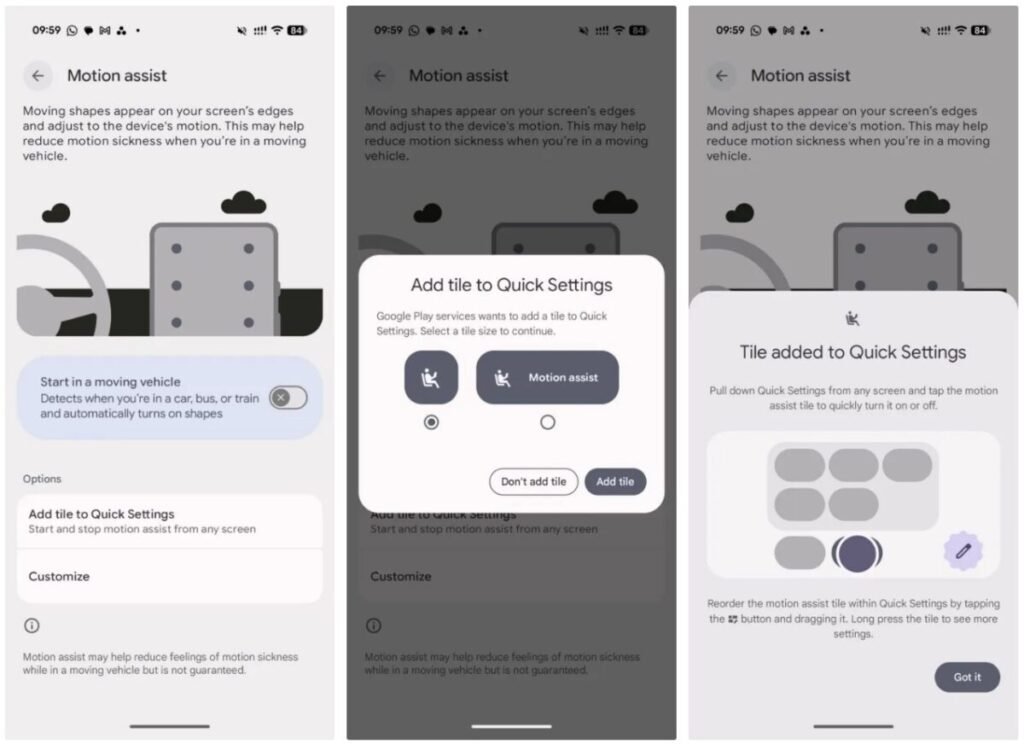 Android 17: la funzione anti mal d’auto “Motion Assist” debutta sui Pixel