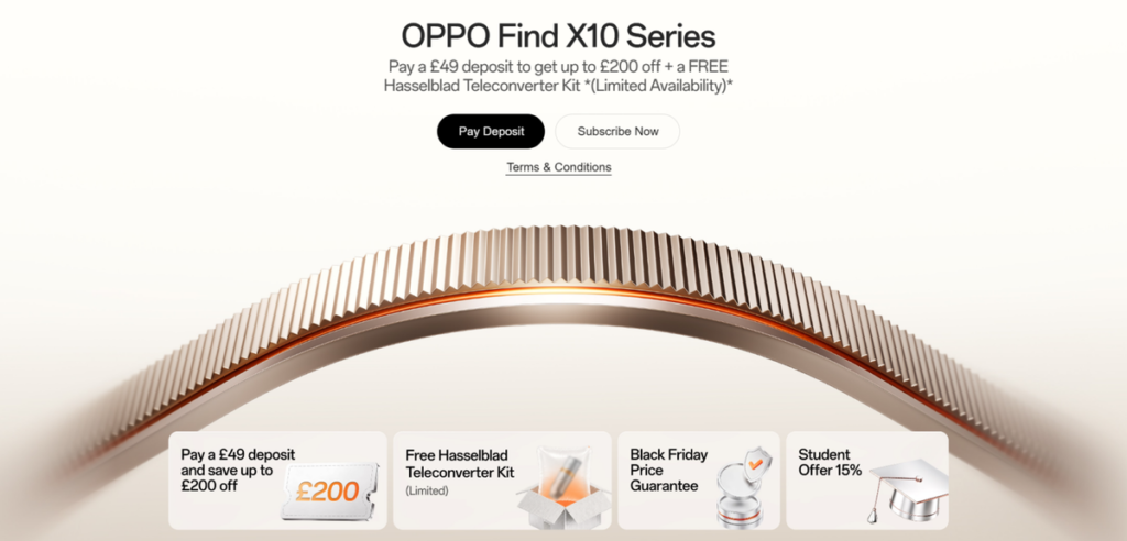 OPPO Find X10 sbarca nel Regno Unito: preordini aperti con sconti fino a 200 sterline