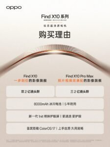 Oppo Find X10 in preordine: batteria da 8.000 mAh e ColorOS 17 basato su Android 17