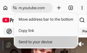 Chrome per Android testa una scorciatoia per inviare le schede aperte ad altri dispositivi