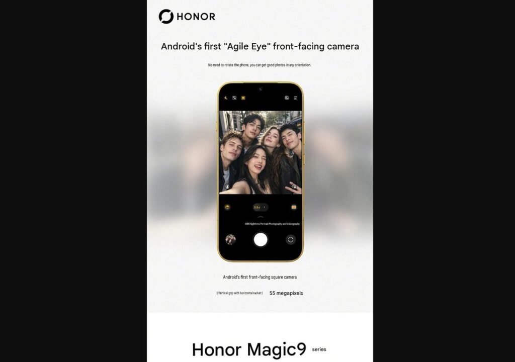 HONOR Magic 9: arriva la fotocamera anteriore quadrata che non richiede di ruotare il telefono